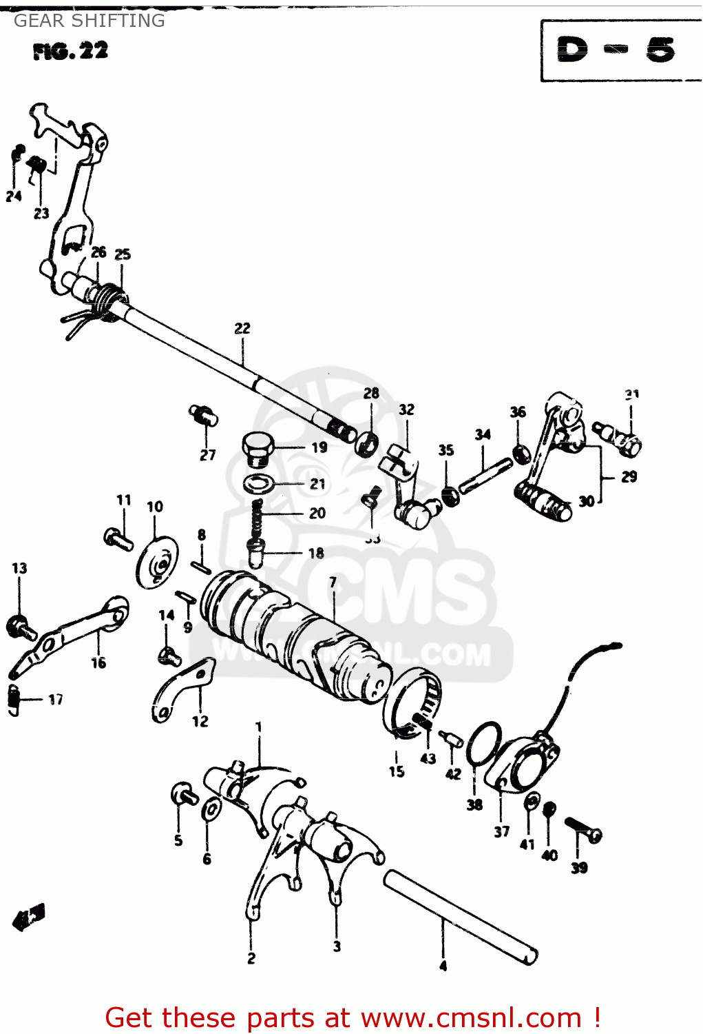 GEAR SHIFTING GSX250 1982 (Z) GENERAL EXPORT (E01)