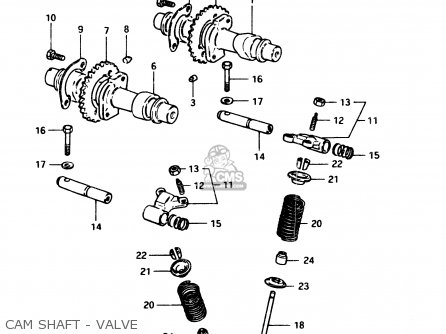 CAM SHAFT - VALVE - GSX250 1982 (Z) GENERAL EXPORT (E01)