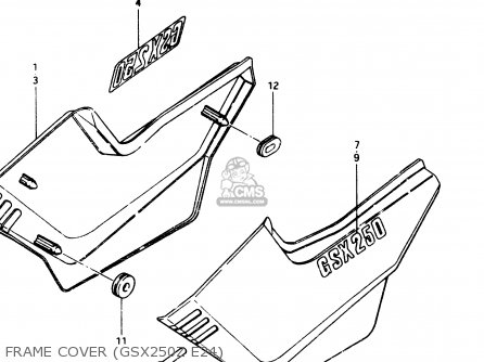 FRAME COVER (GSX250Z E24) - GSX250 1982 (Z) GENERAL EXPORT (E01)