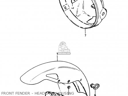 FRONT FENDER - HEADLAMP HOUSING - GSX250 1982 (Z) GENERAL EXPORT (E01)