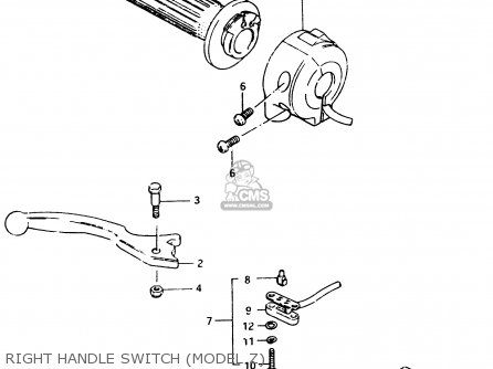 RIGHT HANDLE SWITCH (MODEL Z) - GSX250 1982 (Z) GENERAL EXPORT (E01)