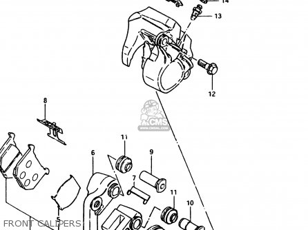 FRONT CALIPERS - GSX250 1982 (Z) GENERAL EXPORT (E01)