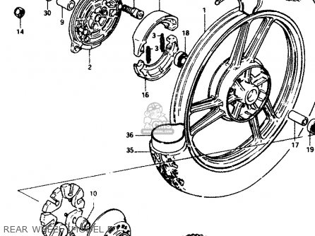 REAR WHEEL (MODEL D) - GSX250 1982 (Z) GENERAL EXPORT (E01)
