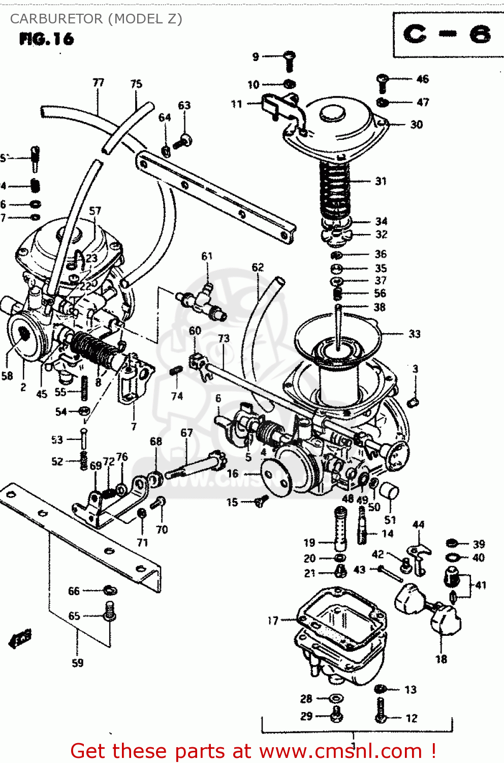 CARBURETOR (MODEL Z) GSX250 1983 (D) GENERAL EXPORT (E01)