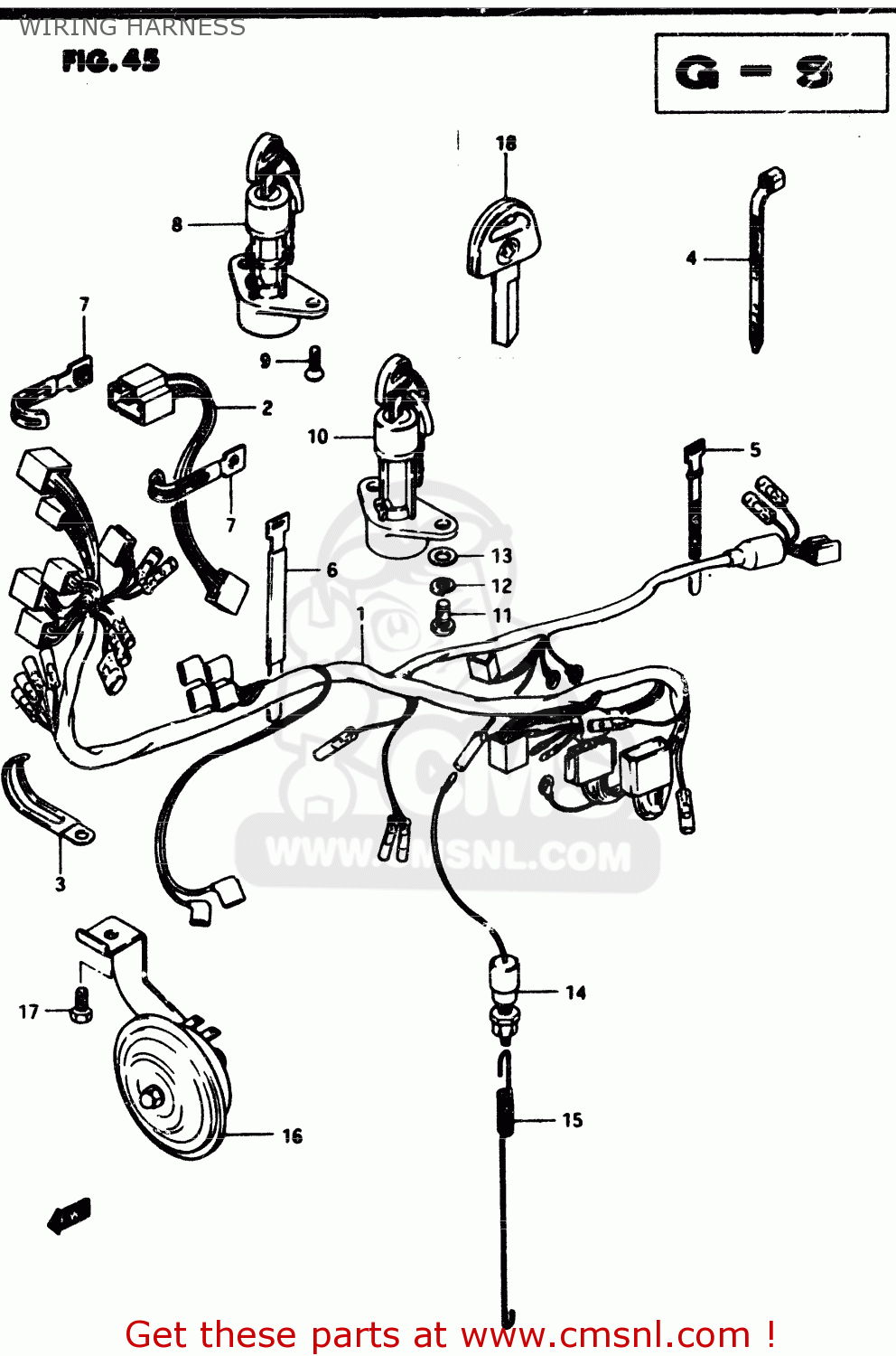 WIRING HARNESS GSX250 1983 (D) GENERAL EXPORT (E01)