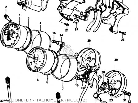 SPEEDOMETER - TACHOMETER (MODEL Z) - GSX250 1983 (D) GENERAL EXPORT (E01)