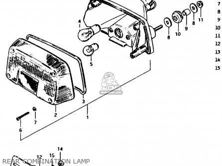 REAR COMBINATION LAMP - GSX250 1983 (D) GENERAL EXPORT (E01)