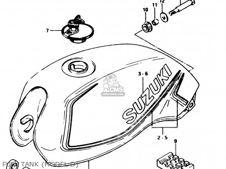 FUEL TANK (MODEL D) - GSX250 1983 (D) GENERAL EXPORT (E01)