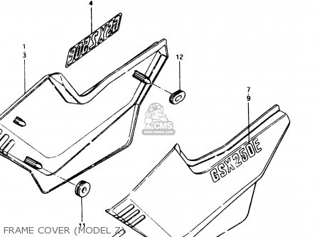 FRAME COVER (MODEL Z) - GSX250 1983 (D) GENERAL EXPORT (E01)