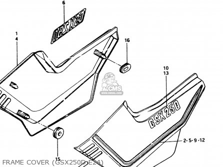 FRAME COVER (GSX250D E24) - GSX250 1983 (D) GENERAL EXPORT (E01)