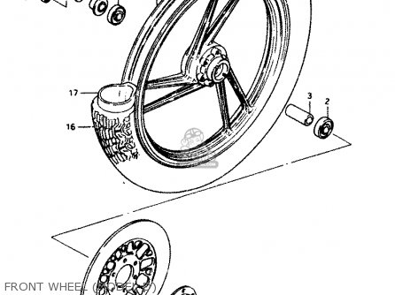 FRONT WHEEL (MODEL D) - GSX250 1983 (D) GENERAL EXPORT (E01)