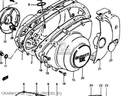 CRANKCASE COVER (MODEL D) - GSX250 1983 (D) GENERAL EXPORT (E01)