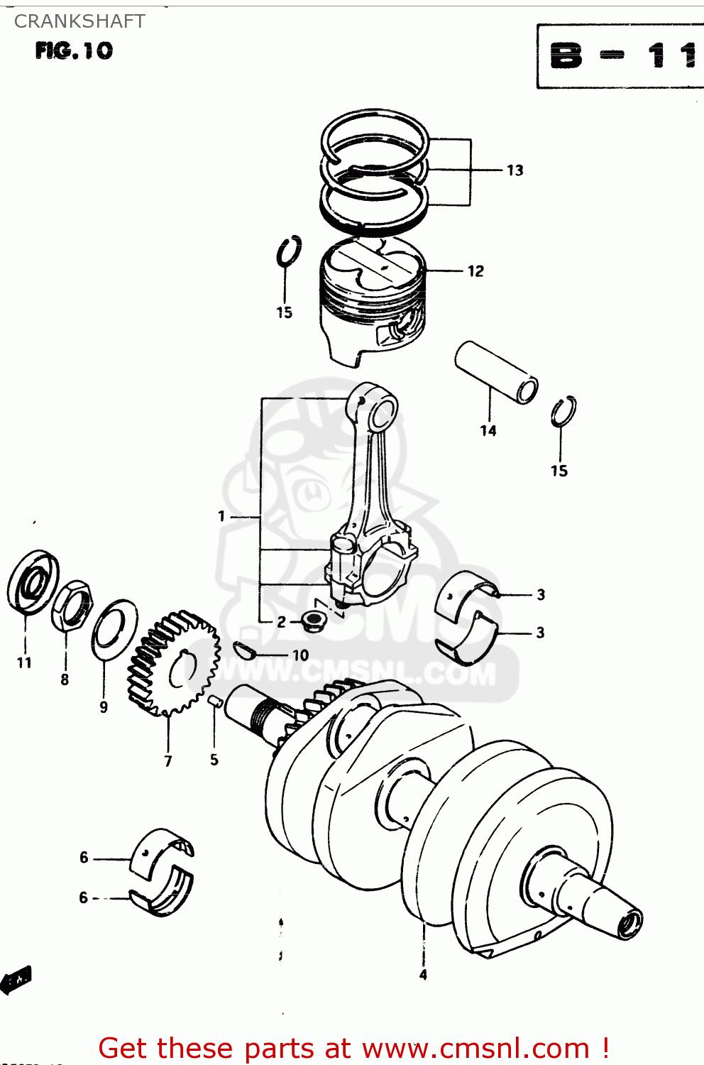 CRANKSHAFT GSX250E 1982 (Z) GENERAL EXPORT (E01)