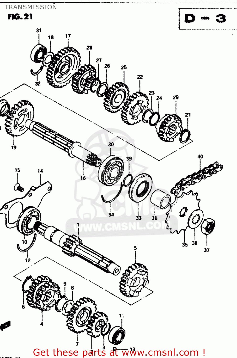 TRANSMISSION GSX250E 1982 (Z) GENERAL EXPORT (E01)