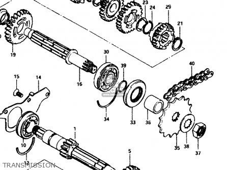 TRANSMISSION - GSX250E 1982 (Z) GENERAL EXPORT (E01)