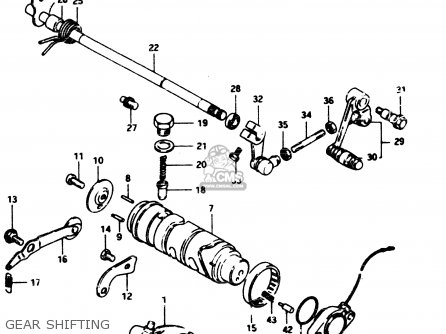 GEAR SHIFTING - GSX250E 1982 (Z) GENERAL EXPORT (E01)