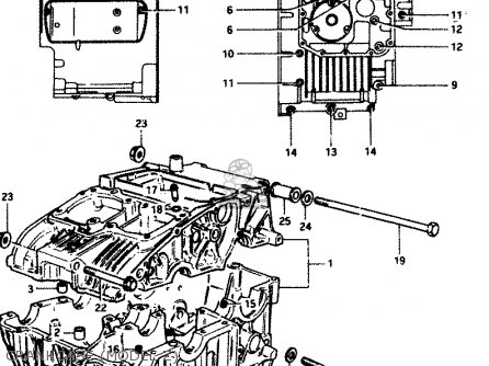 CRANKCASE (MODEL Z) - GSX250E 1982 (Z) GENERAL EXPORT (E01)
