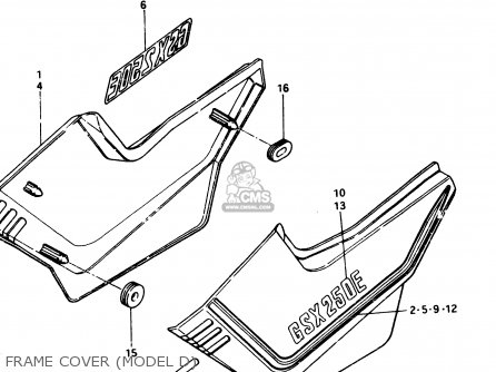 FRAME COVER (MODEL D) - GSX250E 1982 (Z) GENERAL EXPORT (E01)