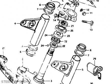 STEERING STEM - GSX250E 1982 (Z) GENERAL EXPORT (E01)
