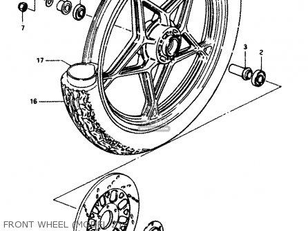 FRONT WHEEL (MODEL Z) - GSX250E 1982 (Z) GENERAL EXPORT (E01)
