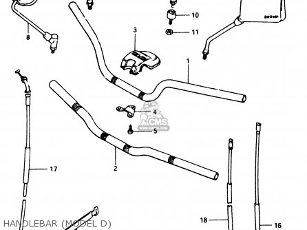 HANDLEBAR (MODEL D) - GSX250E 1982 (Z) GENERAL EXPORT (E01)