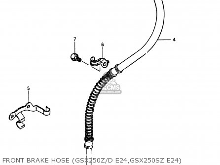 FRONT BRAKE HOSE (GSX250Z/D E24,GSX250SZ E24) - GSX250E 1982 (Z) GENERAL EXPORT (E01)