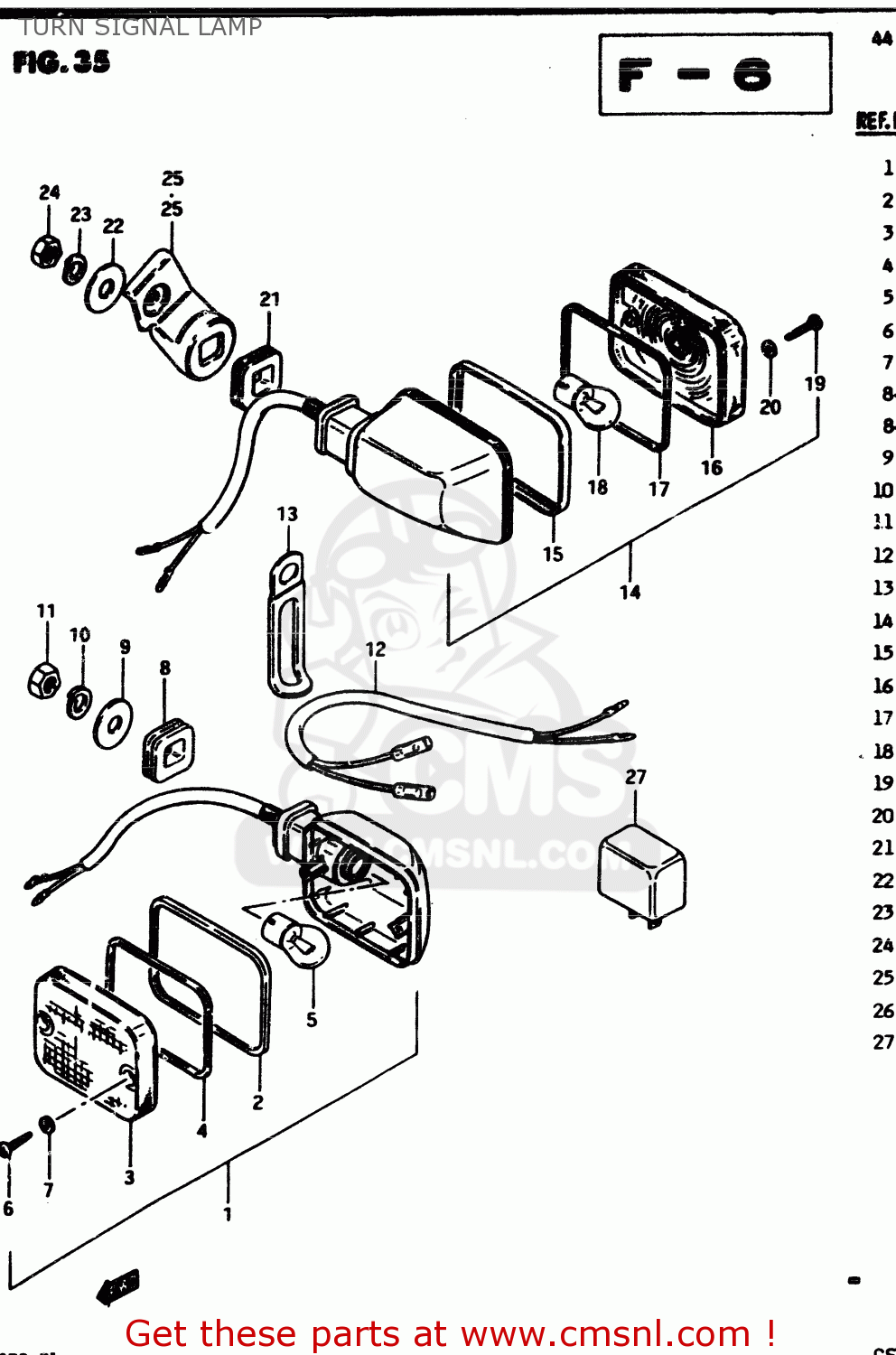 TURN SIGNAL LAMP GSX250E 1983 (D) GENERAL EXPORT (E01)