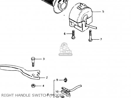 RIGHT HANDLE SWITCH (MODEL D) - GSX250E 1983 (D) GENERAL EXPORT (E01)