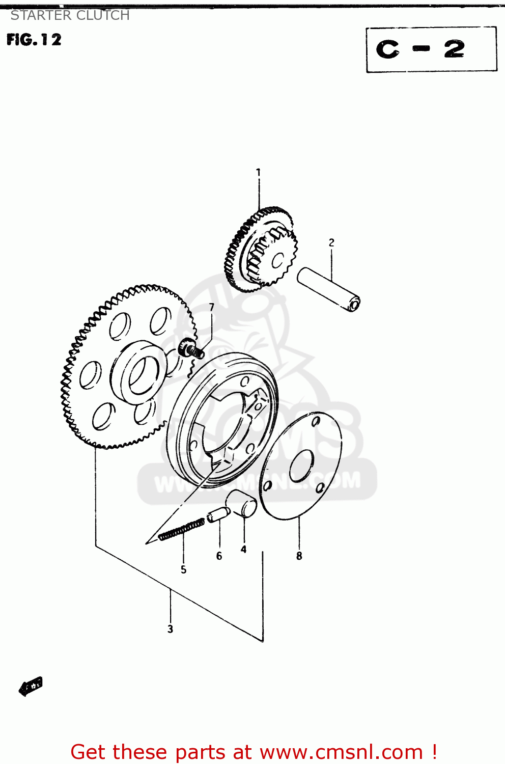 STARTER CLUTCH GSX250ES 1982 (Z) GENERAL EXPORT (E01)