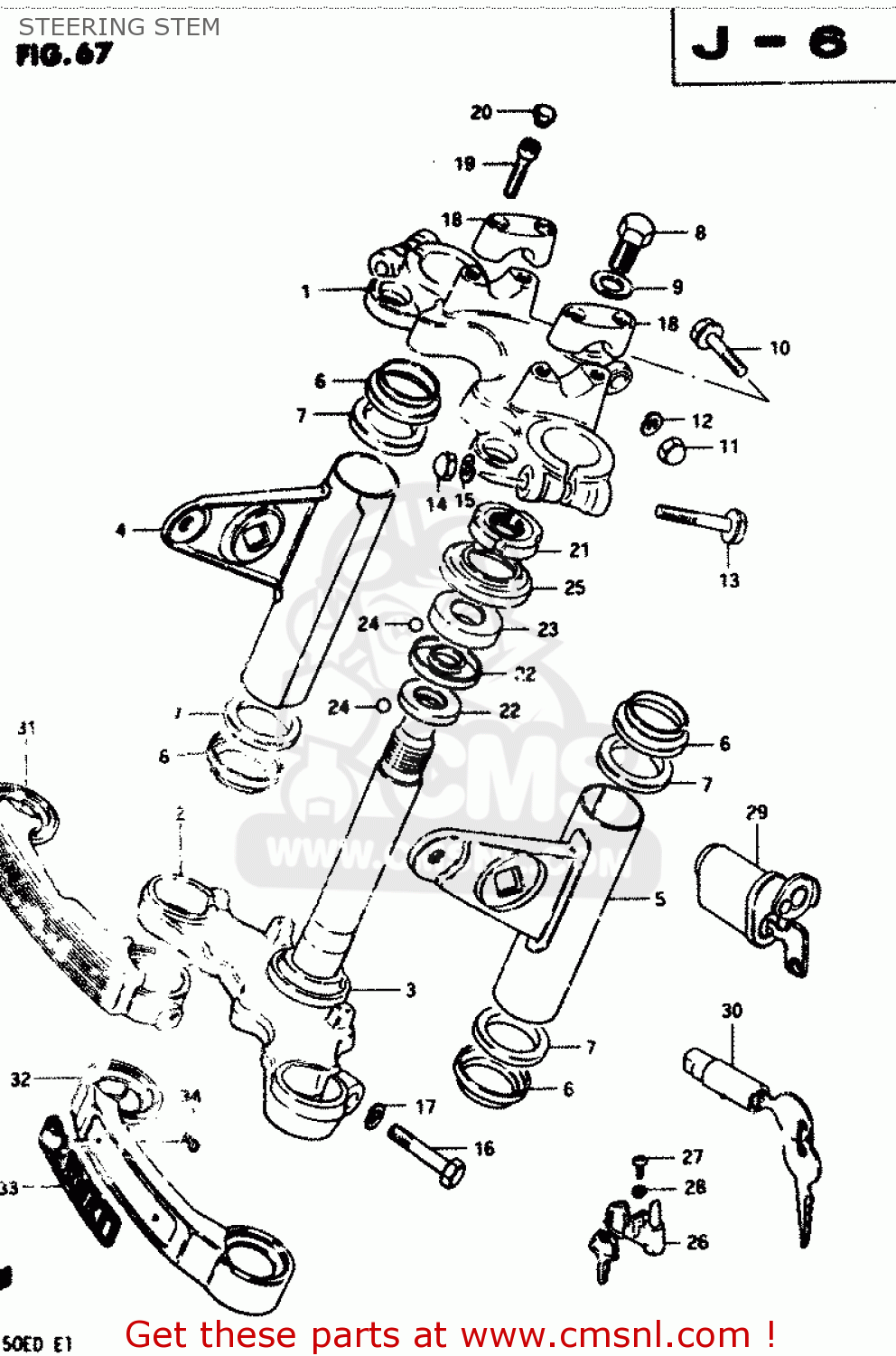 STEERING STEM GSX250ES 1982 (Z) GENERAL EXPORT (E01)