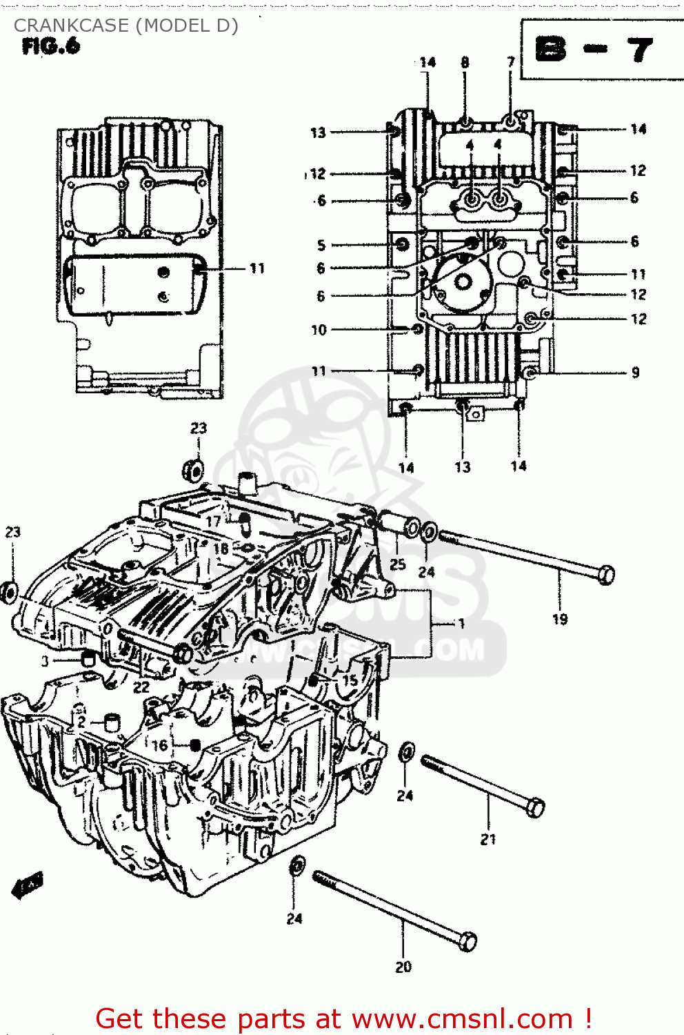 CRANKCASE (MODEL D) GSX250ES 1982 (Z) GENERAL EXPORT (E01)