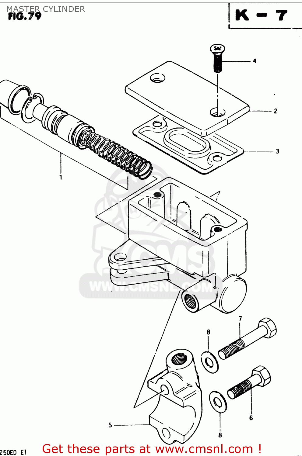MASTER CYLINDER GSX250ES 1982 (Z) GENERAL EXPORT (E01)
