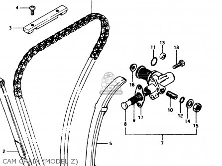 CAM CHAIN (MODEL Z) - GSX250ES 1982 (Z) GENERAL EXPORT (E01)