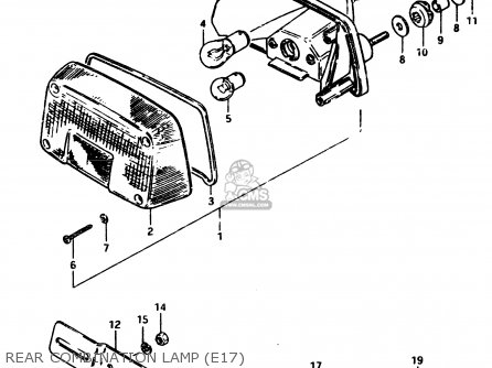 REAR COMBINATION LAMP (E17) - GSX250ES 1982 (Z) GENERAL EXPORT (E01)