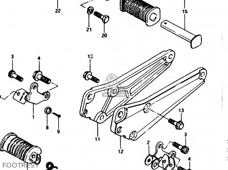 FOOTREST - GSX250ES 1982 (Z) GENERAL EXPORT (E01)