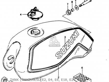FUEL TANK (GSX250ESD E2, E4, E6, E18, E24, E34) - GSX250ES 1982 (Z) GENERAL EXPORT (E01)