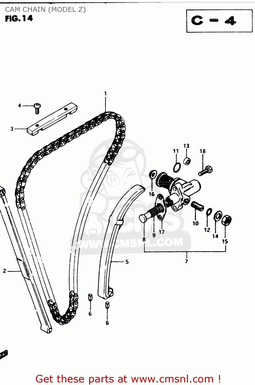 CAM CHAIN (MODEL Z) GSX250ES 1983 (D) GENERAL EXPORT (E01)