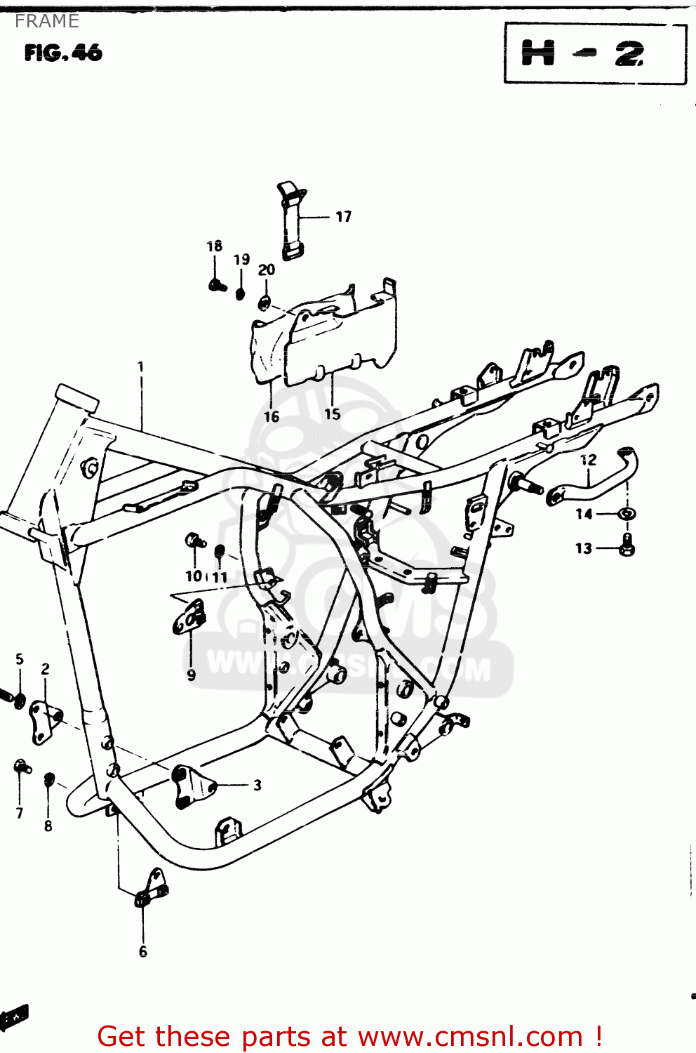 FRAME GSX250ES 1983 (D) GENERAL EXPORT (E01)