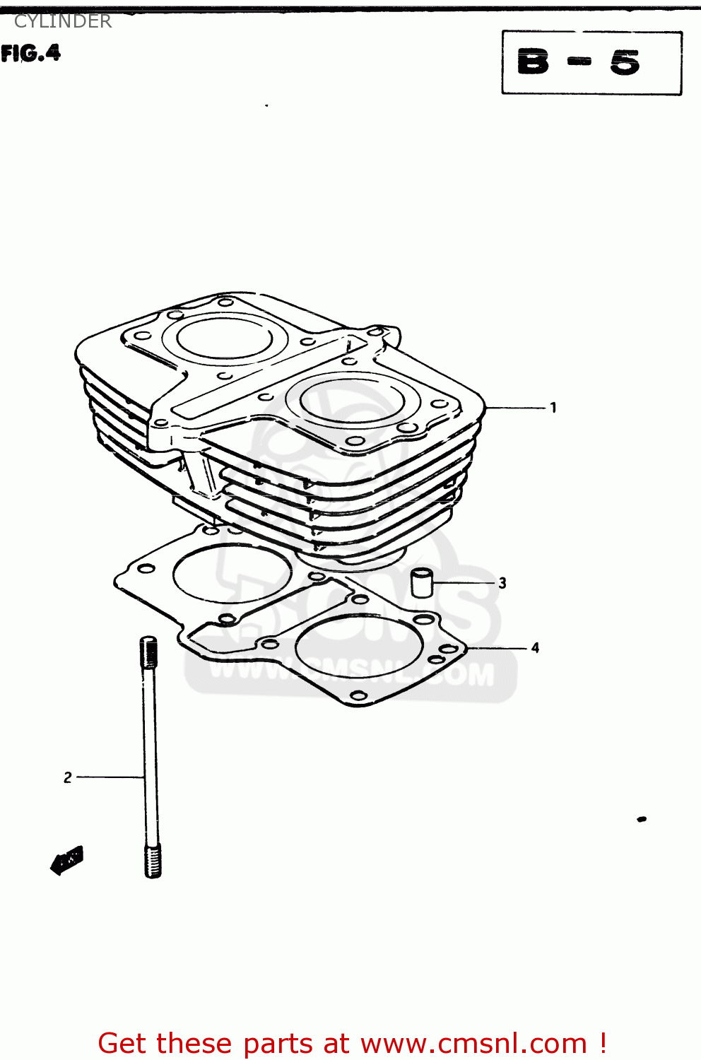 CYLINDER GSX250ES 1983 (D) GENERAL EXPORT (E01)