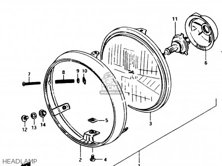 HEADLAMP - GSX250ES 1983 (D) GENERAL EXPORT (E01)