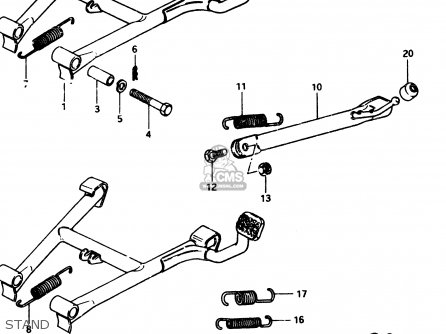 STAND - GSX250ES 1983 (D) GENERAL EXPORT (E01)