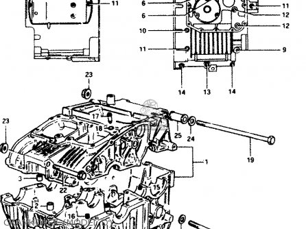 CRANKCASE (MODEL D) - GSX250ES 1983 (D) GENERAL EXPORT (E01)