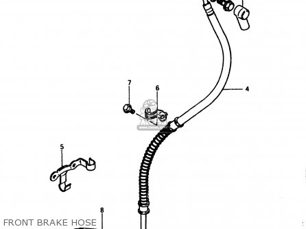 FRONT BRAKE HOSE - GSX250ES 1983 (D) GENERAL EXPORT (E01)