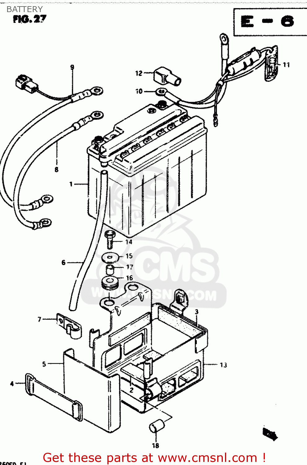 BATTERY GSX250S 1982 (Z) GENERAL EXPORT (E01)