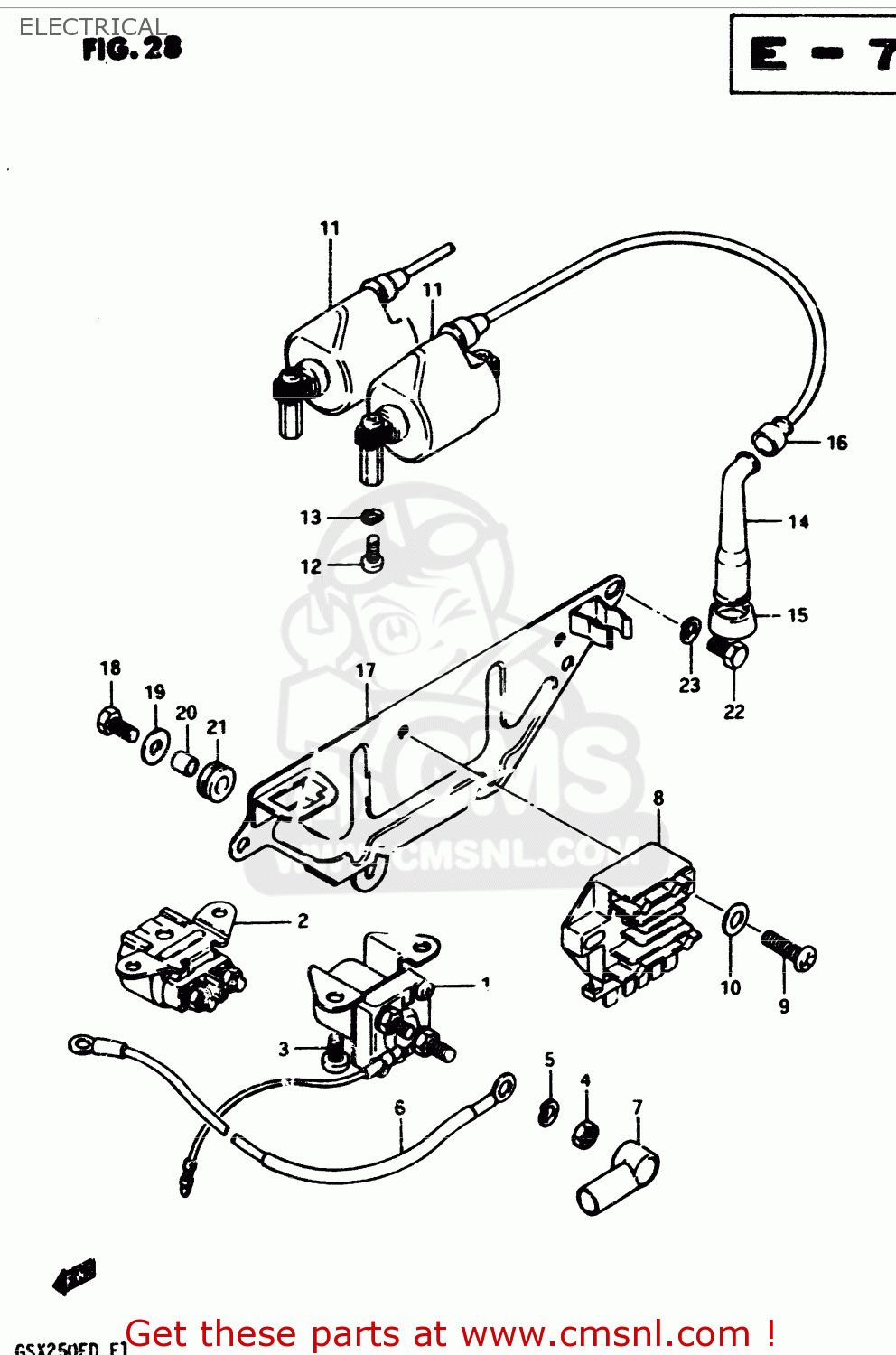 ELECTRICAL GSX250S 1982 (Z) GENERAL EXPORT (E01)