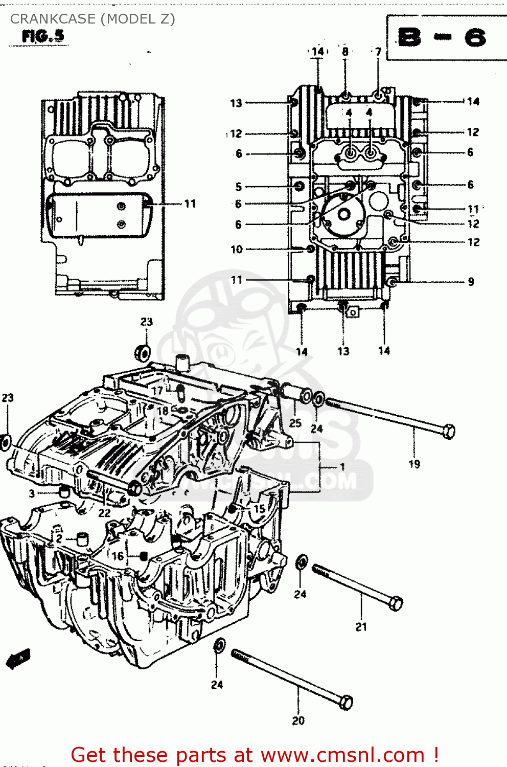 CRANKCASE (MODEL Z) GSX250S 1982 (Z) GENERAL EXPORT (E01)