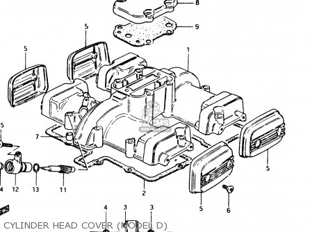 CYLINDER HEAD COVER (MODEL D) - GSX250S 1982 (Z) GENERAL EXPORT (E01)