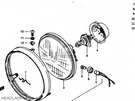 HEADLAMP (E2) - GSX250S 1982 (Z) GENERAL EXPORT (E01)
