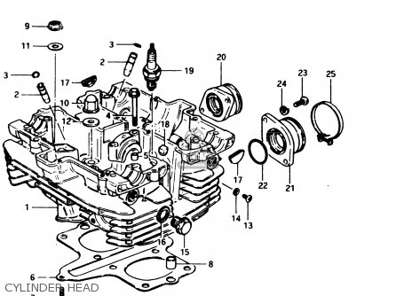 CYLINDER HEAD - GSX250S 1982 (Z) GENERAL EXPORT (E01)