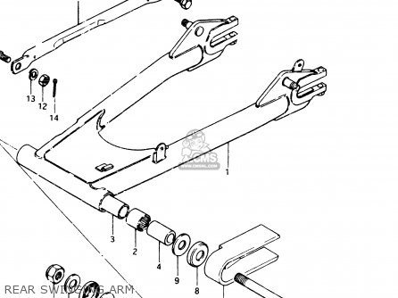 REAR SWINGING ARM - GSX250S 1982 (Z) GENERAL EXPORT (E01)